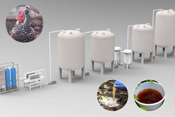 Chicken poop liquid fertilizer production line